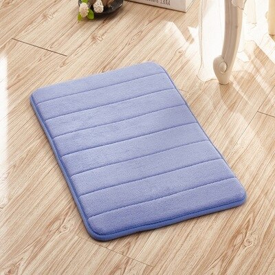 40*60 Cm Badmat Badkamer Tapijt Wateropname Tapijt Shaggy Traagschuim Badkamer Mat Keuken Floor Tapis salle De Bain: Blue