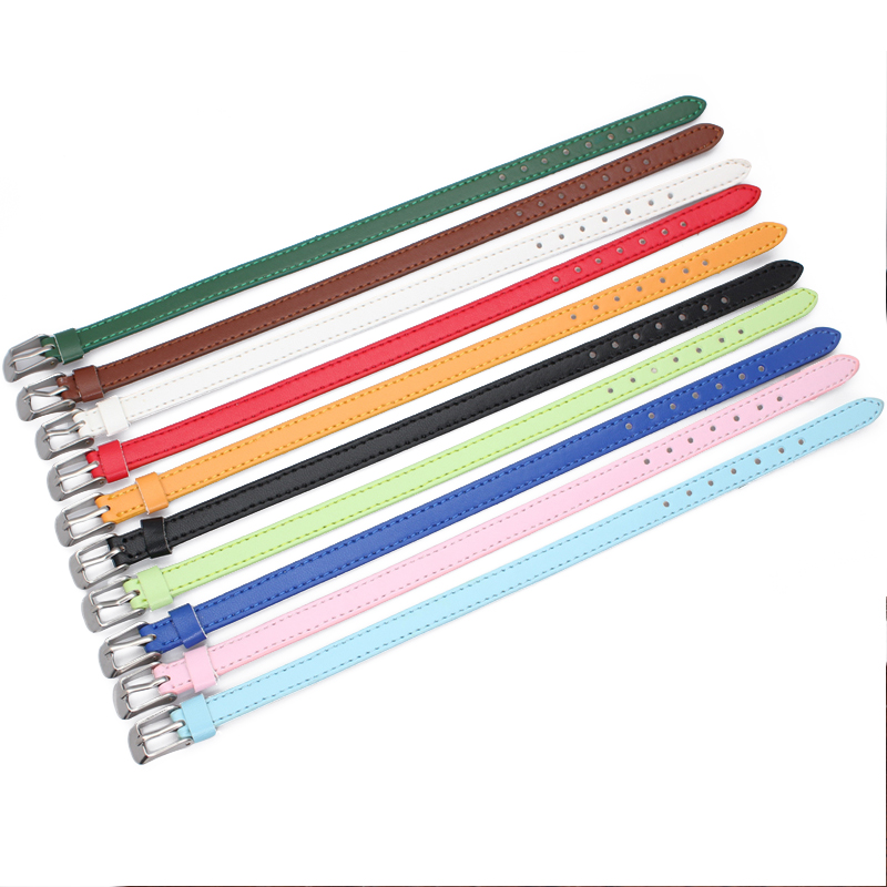 Nueva pulsera de cuero PU de 8mm para dijes deslizantes, pulsera con letras, Collar para mascotas, accesorios DIY, fabricación de joyas para mujer