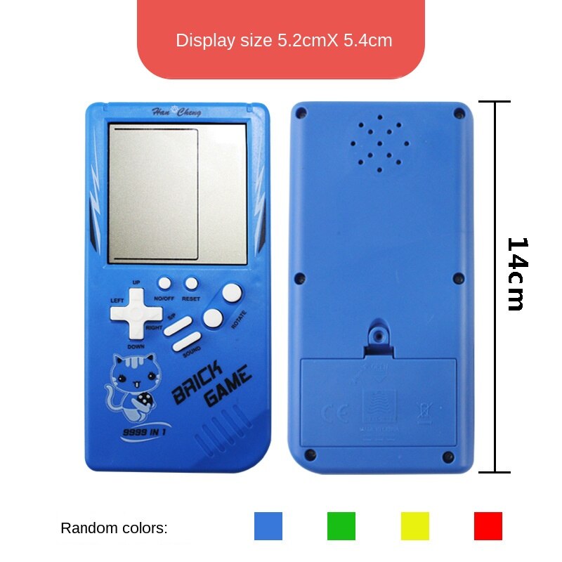 Console de jeu Tetris grand écran portable, jouet classique nostalgique pour enfants