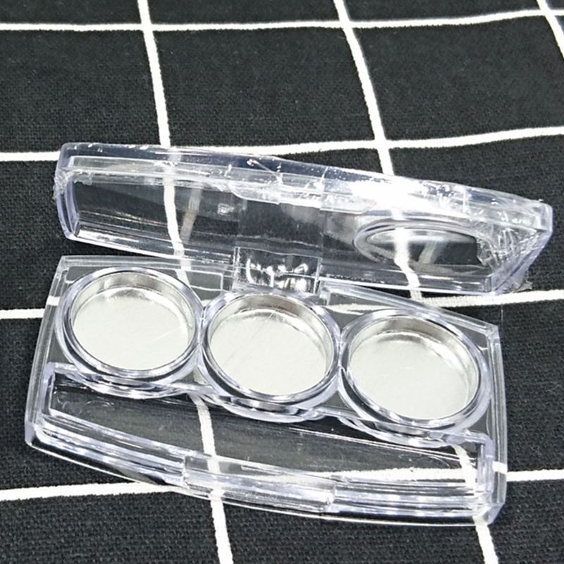 Estuche de plástico para sombra de ojos Vacío claro, caja de lápices de labios con forma rectangular, bandeja de paleta de pigmentos, dispensador de maquillaje, herramienta cosmética