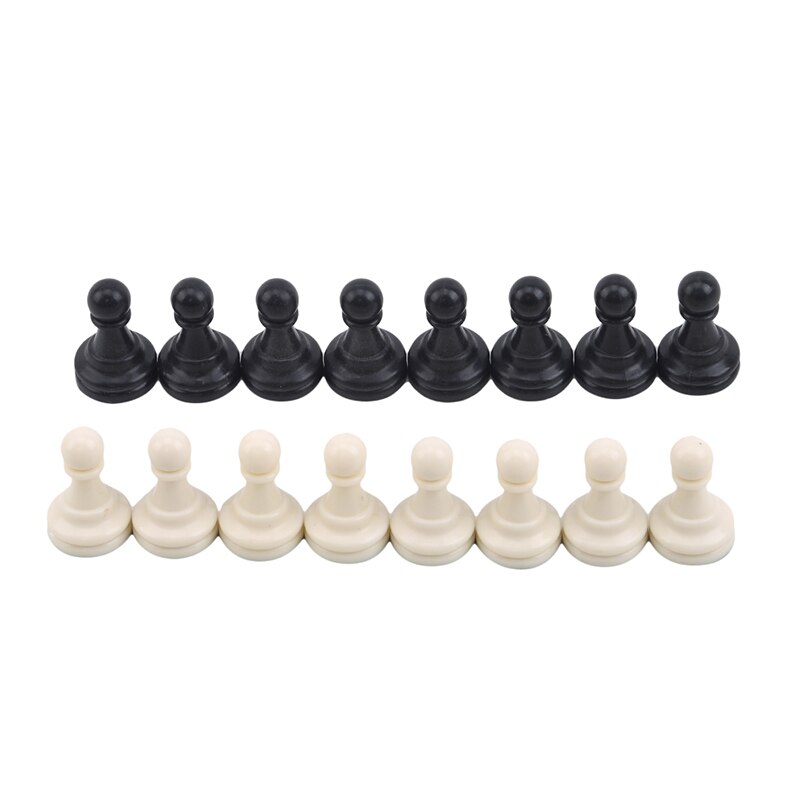 32pcs Chess Pieces/Plastic Chess Magnetic International Word Chess Game Entertainment Black&White