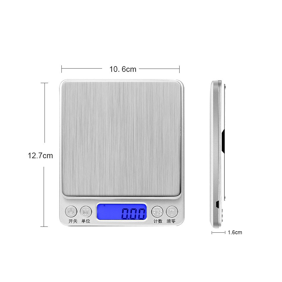 0.01g/0.1g Precision LCD Digital Scales 500g/3000g Mini Electronic Grams Weight Balance Scale for Tea Baking Weighing Scale
