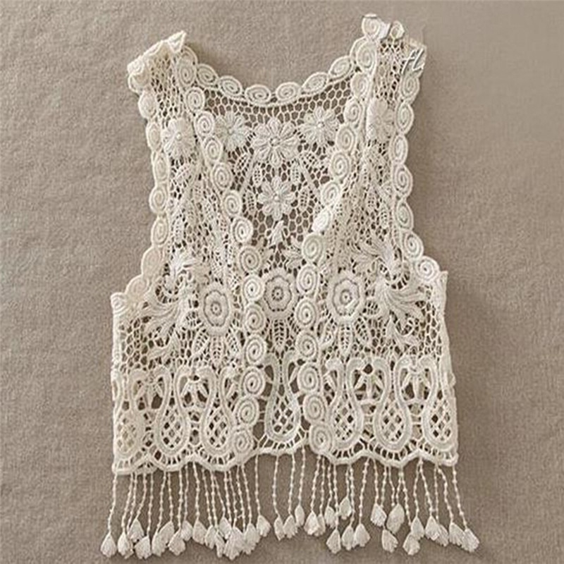 Baby Toddler Kid Baby Girl Crochet Lace Hollow Out Fringes Tassels Sleeveless shirt Top Vest Tassel Waistcoat