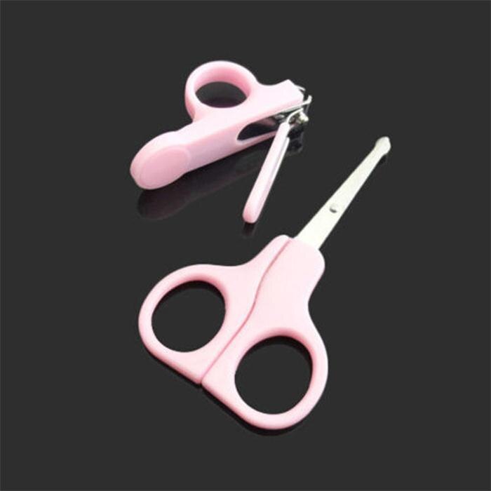 Mooie mini baby nagelverzorging praktische tondeuse trimmers handige dagelijkse baby nagelverzorging sets blauw roze kleur: Roze