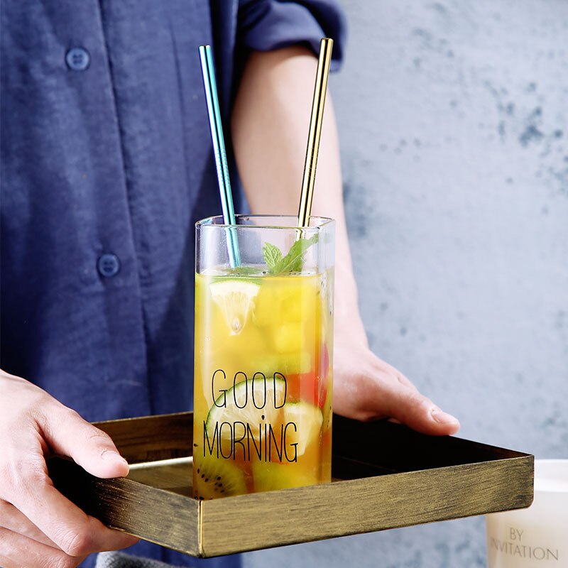 Reusable Metal Drinking Straws 304 Stainless Steel Sturdy Bent Straight Drinks Straw Colourful Party Bar Accessory