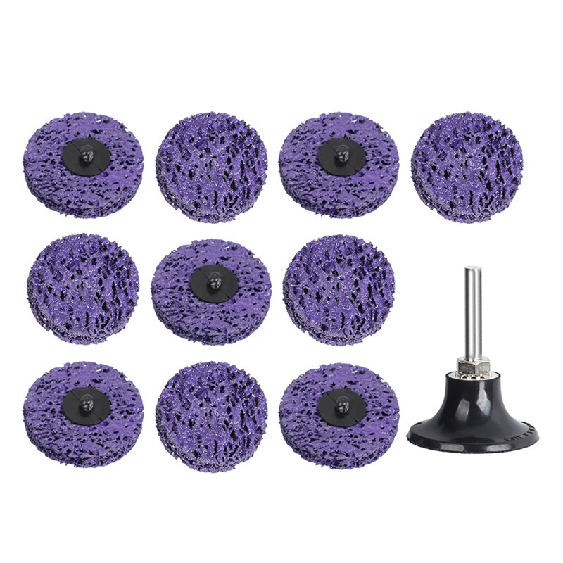 5Pcs 180mm Poly Strip Disc Abrasive Wheel Paint Rust Remover Clean Grinding Wheels For Motorcycles Durable Angle Grinder Car: 10pcs 50mm purple