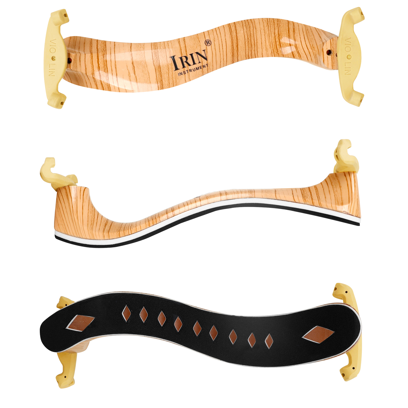 IRIN Violin Shoulder Rest Fiddle Shoulder Pad Chinrest Adjustable 3/4 4/4 Violin Shoulder Padded Rest Violin Accessories Parts: Dark Grey