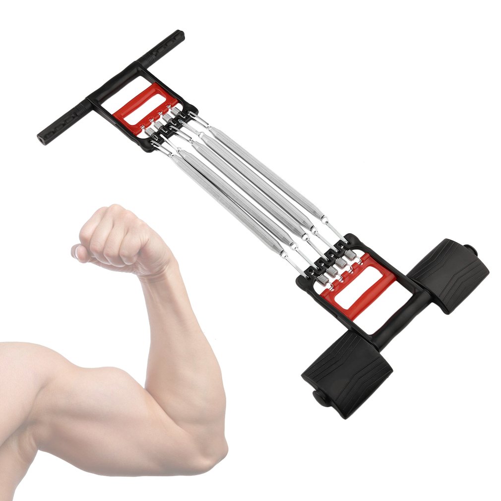 Multifunctional 5 Spring Chest Pull Expanders Exercise Practical High Strength Resistance Band Muscle Training Equipment