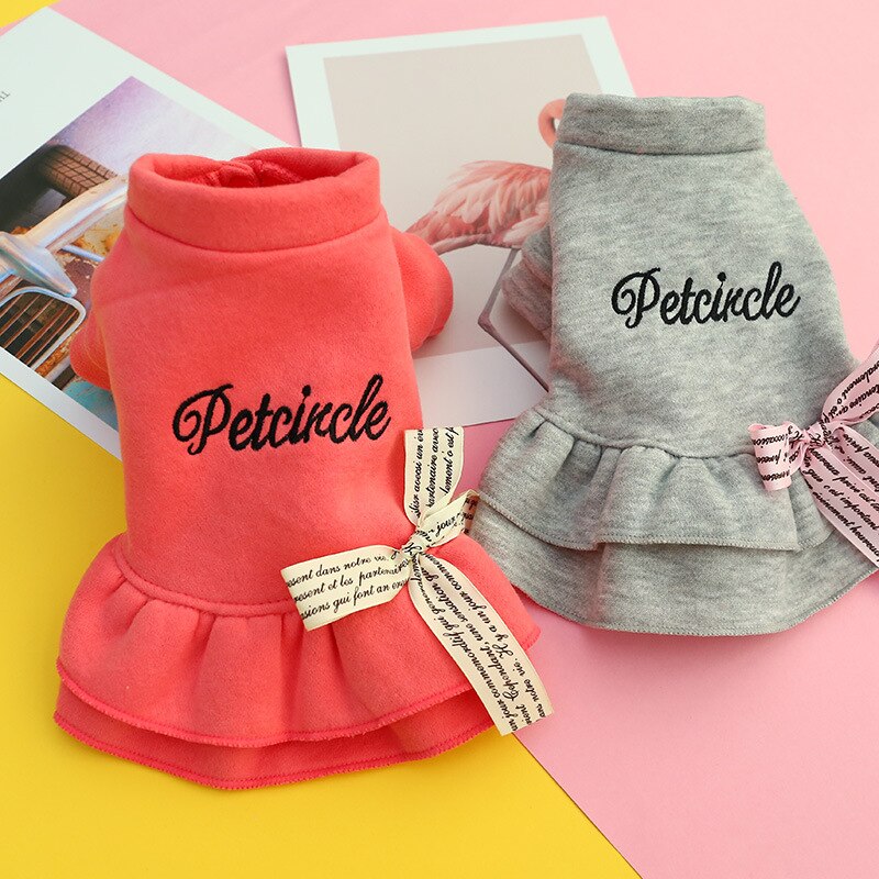 Winter Baumwolle Haustier Hund Kleid warm Hund Kleidung für Kleine Hunde Chihuahua Malteser Kleider Welpen Katze Felsen vestidos para perritas