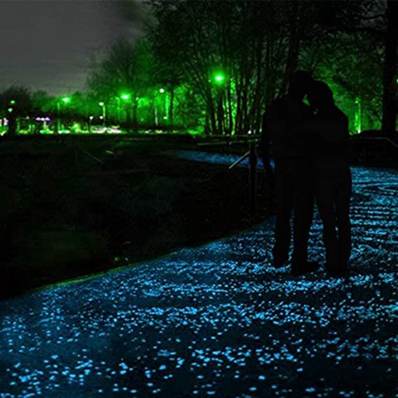 50 stuks kunstmatige fluorescerende stenen tuin aquarium lichtgevende stenen binnenplaats bestrating hars kiezel lichtgevende stenen