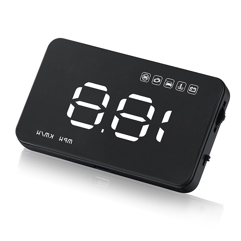 1einstellen Auto Hud Kopf hoch Anzeige Universal--Tachometer Über-geschwindigkeit Alarm Digitale Auto-Styling Auto Tacho Windschutzscheibe schwarz