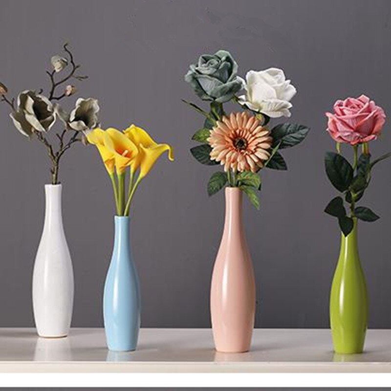 small fresh ceramic vase, European-style ceramic crafts, home office desktop decoration ,