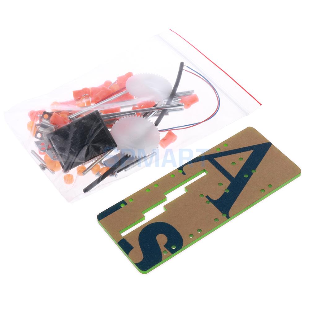 DIY Assembled Solar Powered Four Feet Robot Walking Model Kits Science Technology Toy