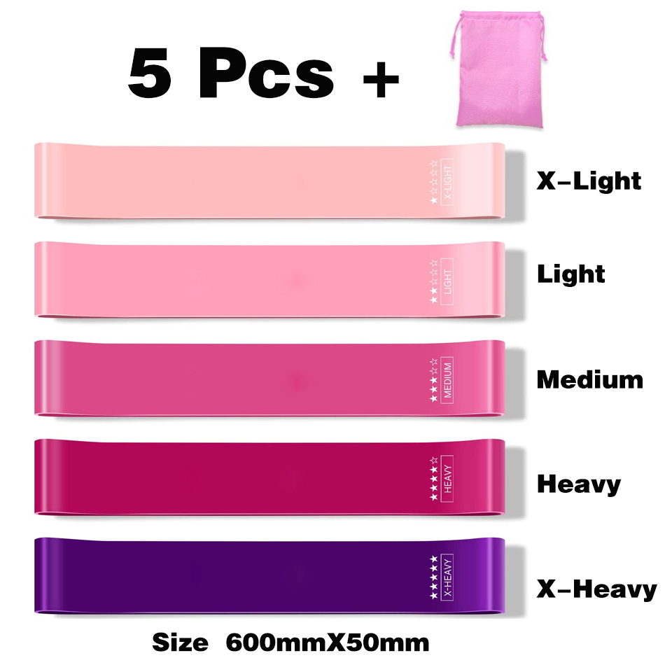 WOSWEIR Elastic Resistance Bands Yoga Training Gym Fitness Gum Pull Up Assist Rubber Band Crossfit Exercise Workout Equipment