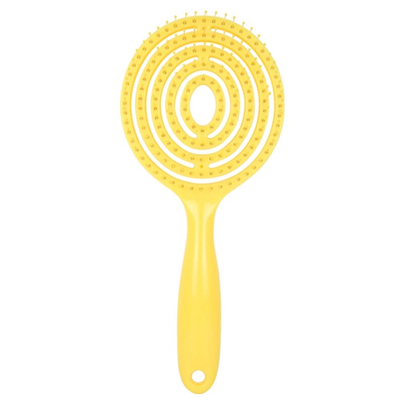 3Pc Hollow Professionele Haar Borstel Vrouwen Rechte Krullend Haar Massage Kam Borstel Voor Haar Kapper Kappers Gereedschap