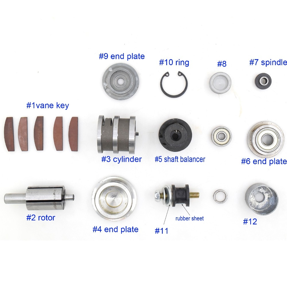 90 graders armbåge pneumatiska luftverktyg vinkelslipmaskiner polerskiva 2 tum 3 tum 50mm 75mm delar ark rotorcylinderplatta