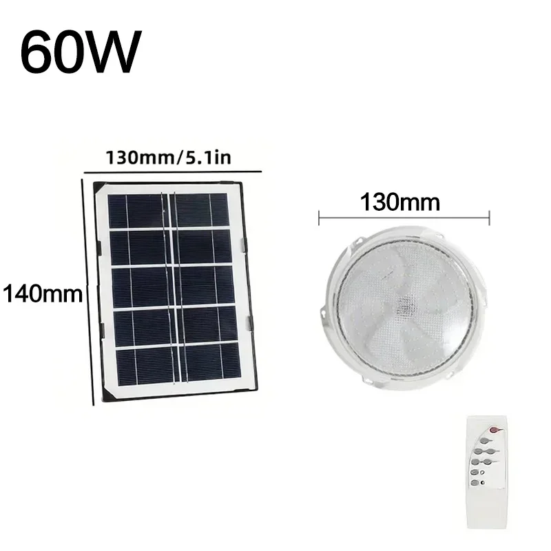 60/500W LED Solar Ceiling Light Pendant Light Outdoor Indoor Solar-Power Lamp with Line Corridor Light for Garden Decoration: Blue