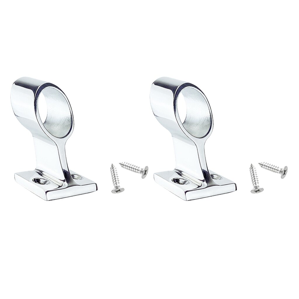 2pcs Marine Boat 60° Railing Handrail Pipe Fitting Support Stachion Bracket 25mm