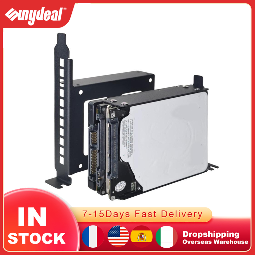 Metal PCI Slot 2.5inch IDE/SATA/SSD/HDD Rear Panel Mount Bracket 2.5" HDD Hard Drive Adapter Tray Caddy For PC Computer Mining