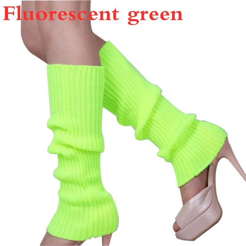 Femmes solide couleur bonbon tricot jambières femmes chaussettes Style ample botte genou haute botte bas Leggings bottes quotidien: 10