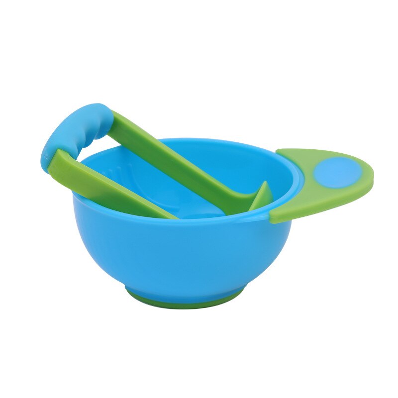 Recién llegado, fabricante de alimentos para bebés, suplementos, alimentador de alimentos, cuenco con Molinillo, alimentación de bebé, herramientas de molienda, procesador para bebé: Blue and Green