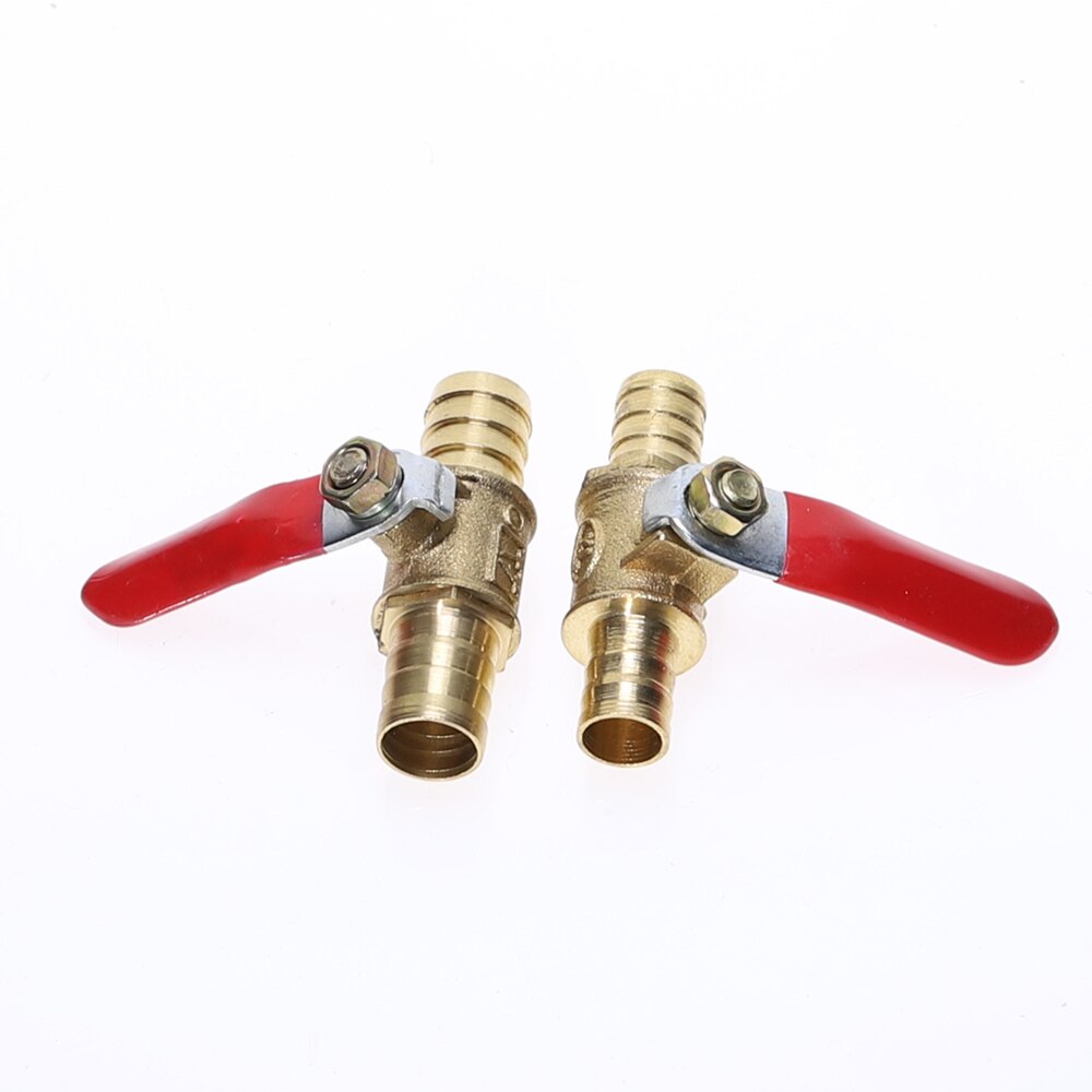 6mm-12mm slange modhager inline messing vand olie luft gas brændstof linje afspærring kugleventil rørfittings
