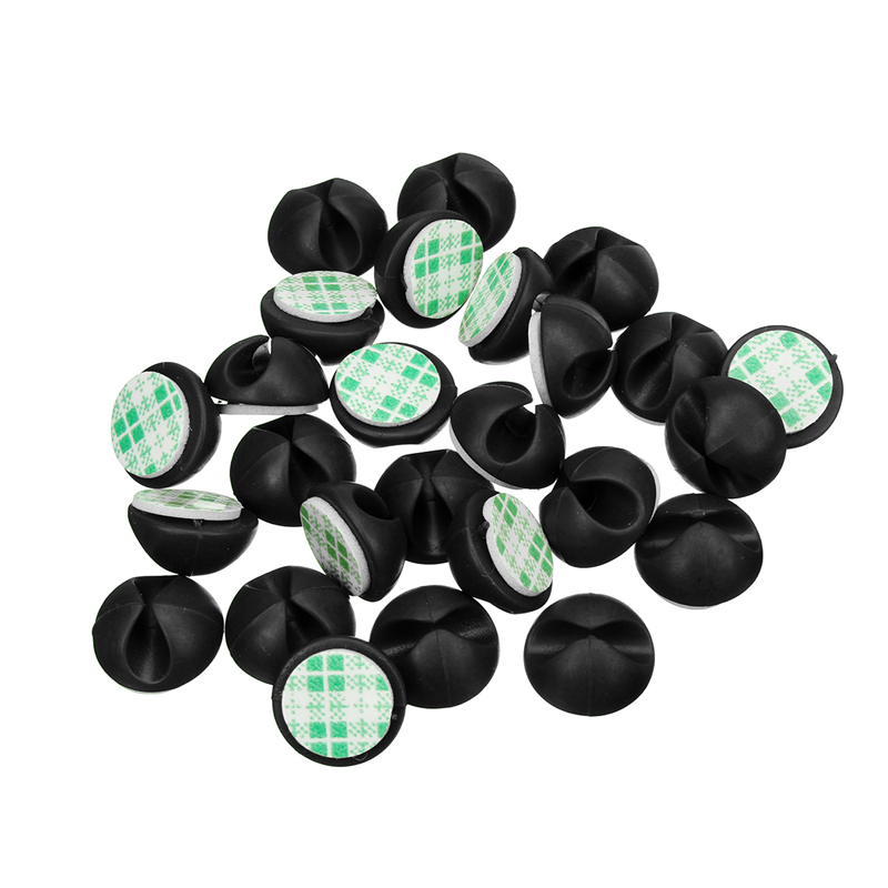 30pcs/Set USB Wire Cable Line Fastener Clip Car Desk Wall Clips Holders Organizer Retainer Clamp Clamps Tie Lines Fixed Clips