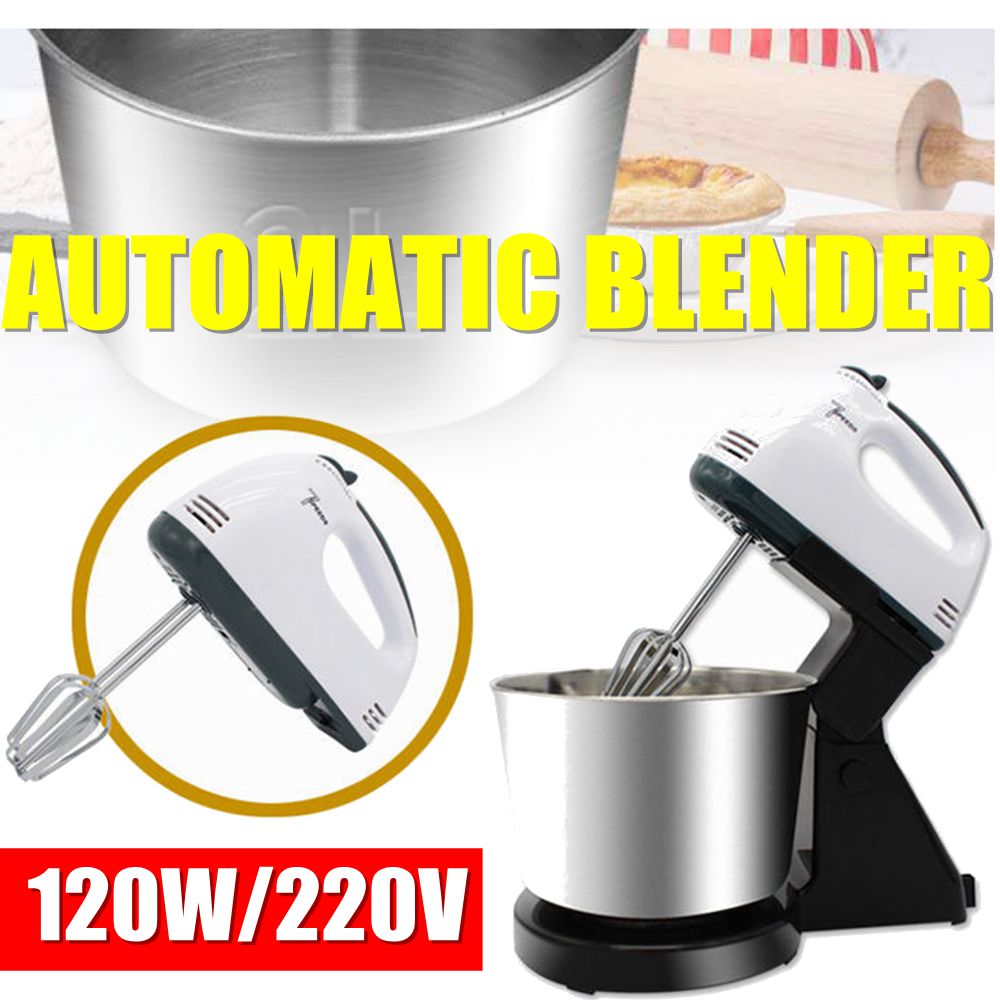 7 Speed Electric Food Mixer Table Stand Cake Dough Mixer 120W 1.7L Multifunction Egg Beater Blender Bake Whipping Cream Machine