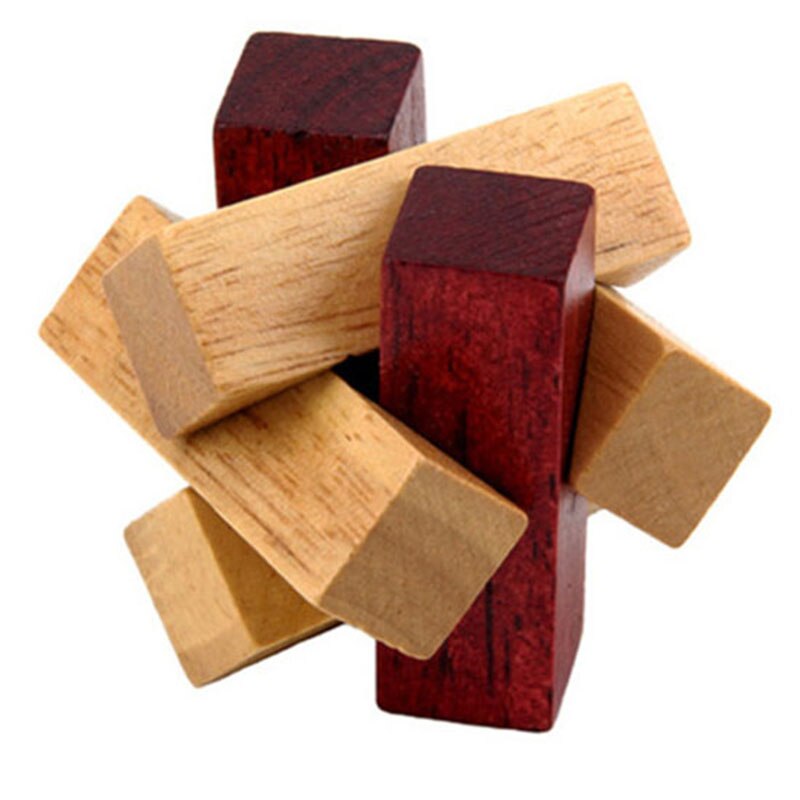 Rompecabezas de madera para niños, juguete de 27 tipos, 3D Kong, con cerradura china, tradicional, cubo intelectual clásico, juguete educativo: No 43