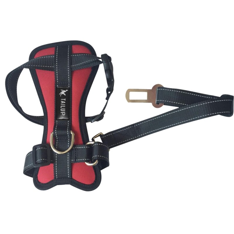 Verstelbare Pet Dog Puppy Harnassen Seat Belt Lead Restraint Band Auto Veiligheid Met Auto Automotive Seat Veiligheid Riem Hond Borst: R / S