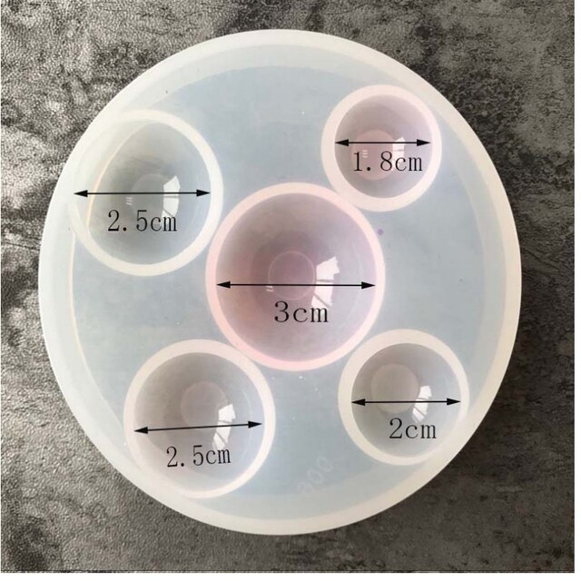 Crystal glue round / wing mold DIY gem glass silicone mold: 4