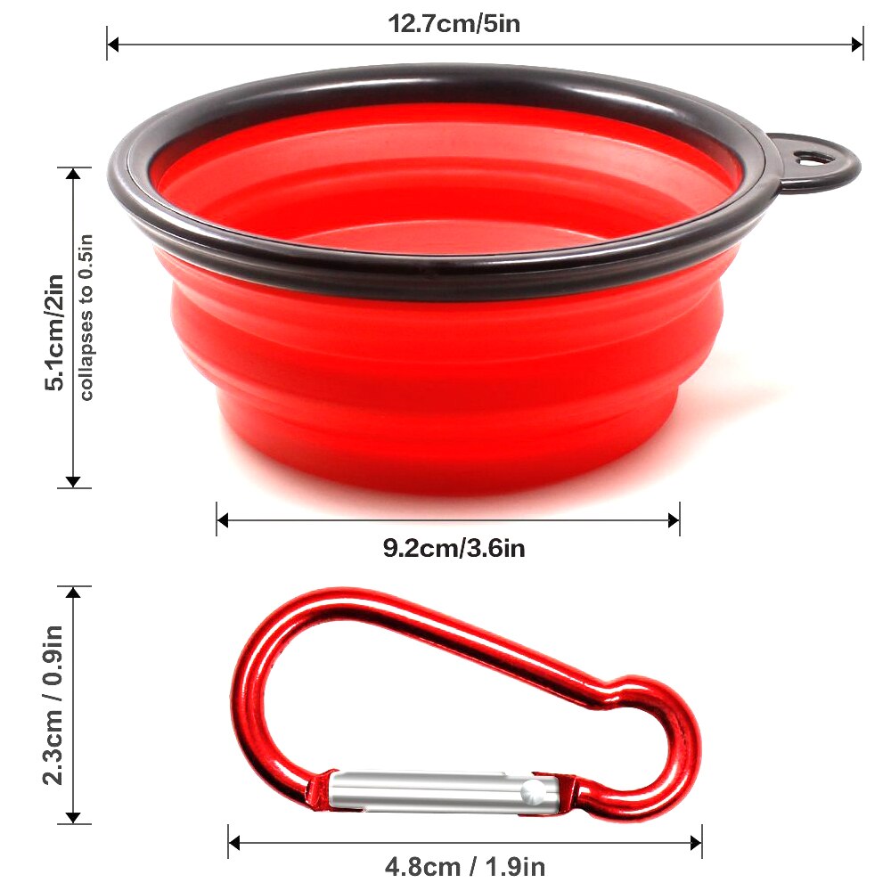 Opvouwbare reis- en hondenvoerbak, opvouwbare siliconen voerbak voor honden, waterbak voor buiten, opvouwbare drinkbak voor honden, cuenco