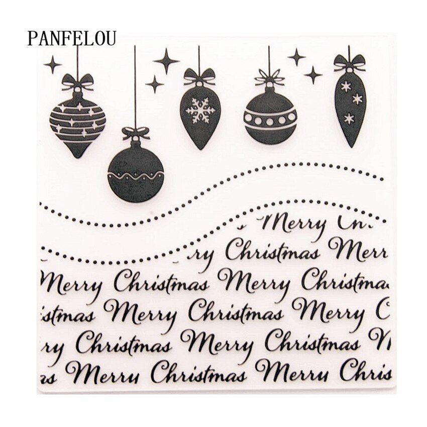 Christmas 15x15cm Snow ball Embossing folders Plastic Scrapbooking DIY Template Fondant Cake Photo Album Card Making