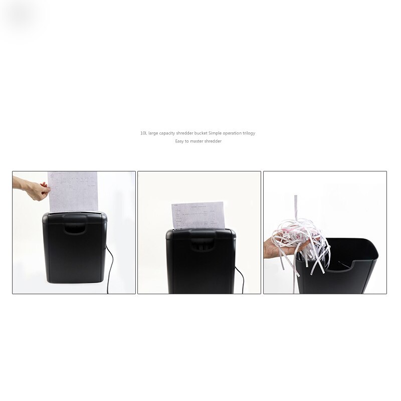 Paper Shredder Home Electric Mute Shredder Mini Household Paper Shredder Cutter Folding Machine for Office-US Plug