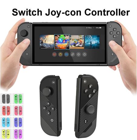 For Nintendo Switch con Game Controller Replacement Left Right Handle Joy Black Housing Support NS Travel Accessory