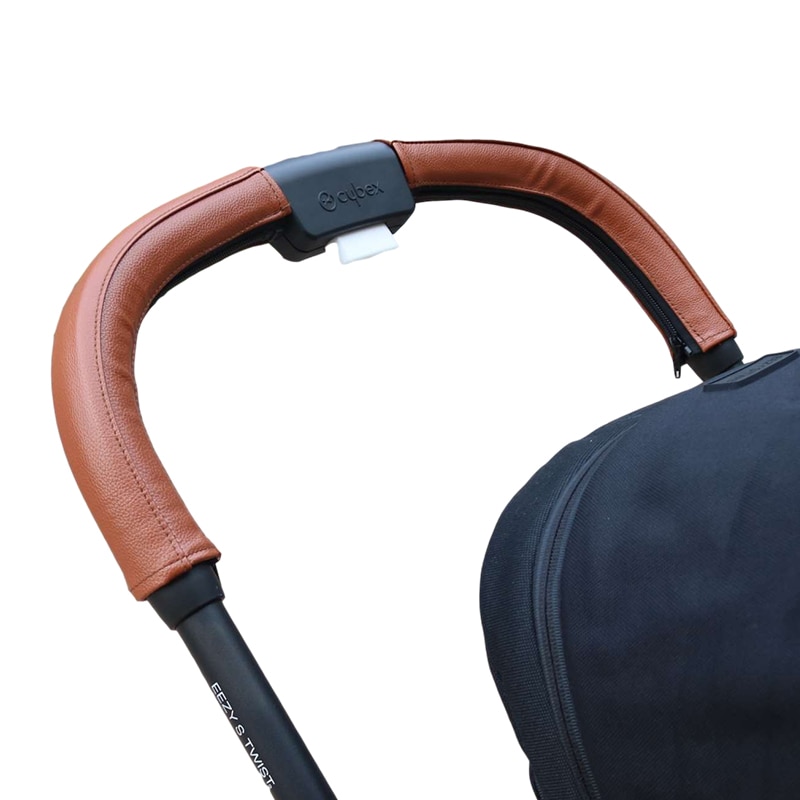 Housse de poignée en cuir PU pour Cybex Eezy S Twist (+) 2 / Eezy s2, étuis de protection pour poussette, housse accessoires