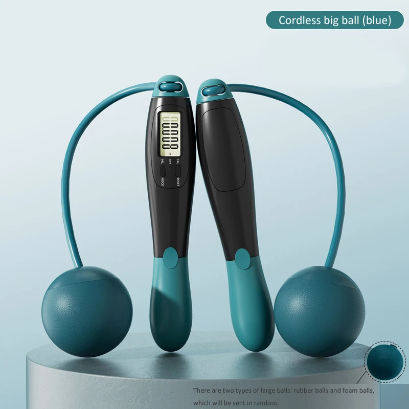 1PC Stahl Draht Seil Zählen Springseil Tragbare Springseil Fitness Zähler kabellos Springseile groß Ball Sport Ausrügestochen: Lila