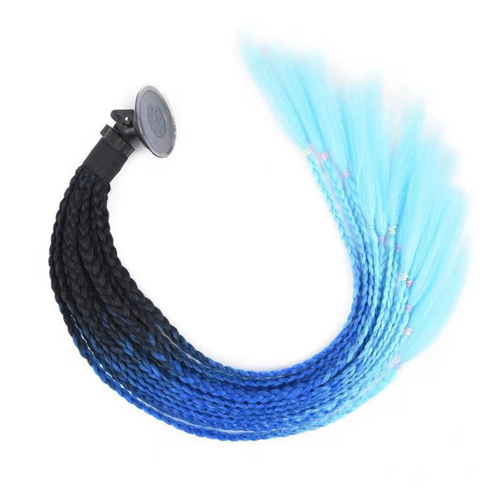 Casco de motocicleta con trenzas para mujer, casco , Peluca de cola de caballo para motocicleta, cascos de moto, 7 casco de colores, trenza sucia: C