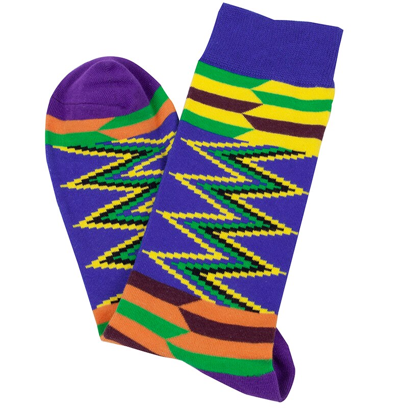 3 Pairs For Socks African Print Striped Lattice Colorful Soft Socks Leisure Skateboard Socks Funny Multicolor: 538