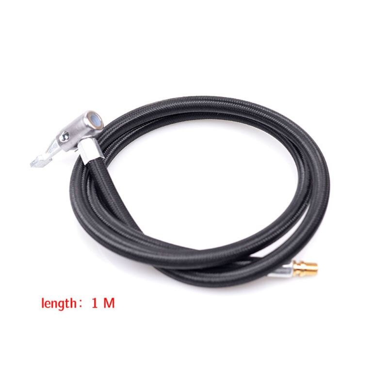 40cm/100cm auto fiets opblaasbare verlengbuis luchtklem inflator pomp ventiel clip klem adapter verbindingsbuis auto compressor band: Geen ontluchtingsventiel -1m