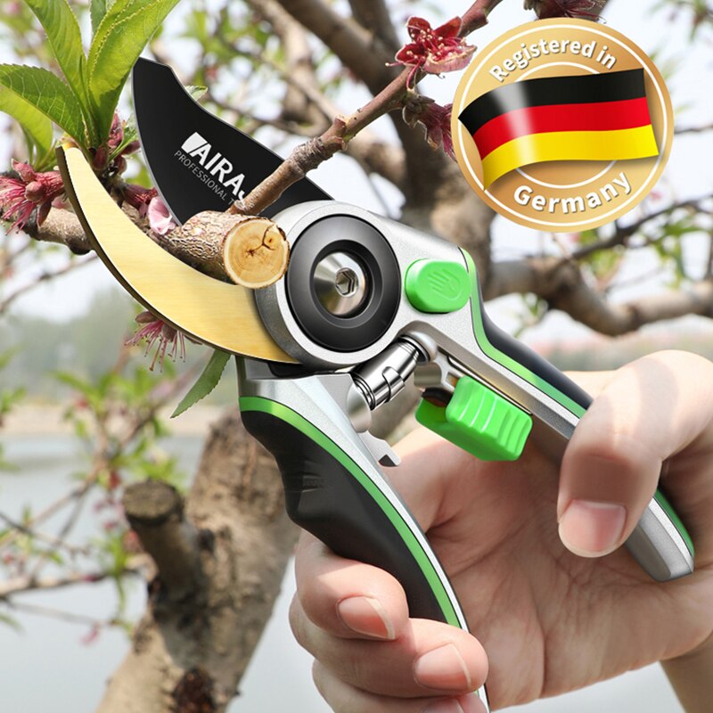 AIRAJ Pruners, Garden Pruners Tree Trimmers Bypass Pruning Shears Gardening Shears Clippers for Plants Gardening Cutter