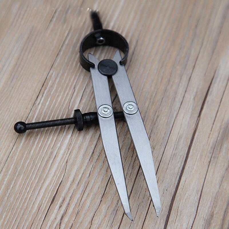 Carbon steel Scriber Divider Wheel Compass Leather Stitch Hole Distance Measure Compass Leather Divider Tool