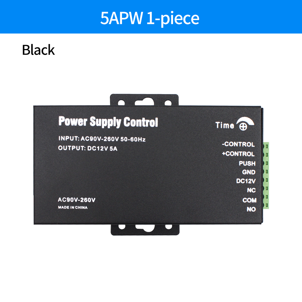 DC 12V Access Control Power Supply Switch 5A Output AC 110V-240V Input Power Source Supplier Adapter for Video Intercom System: Dark Grey