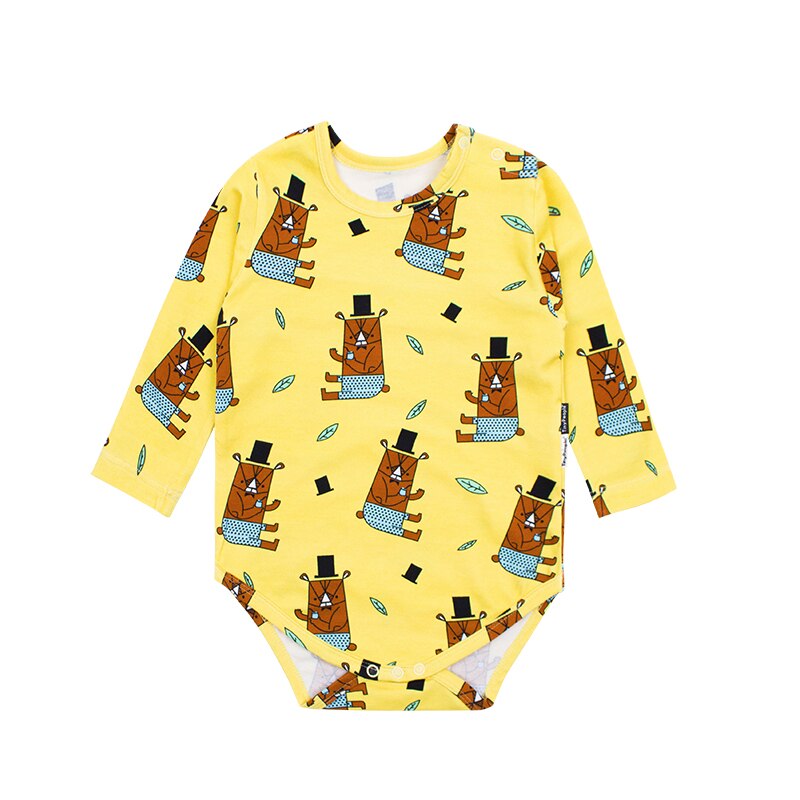 TinyPeople Teddy bear cute Baby Bodysuit Cotton Long Sleeve spring newborn Baby Boys onesie Girls jumpsuit infant bebe Clothing: 9M