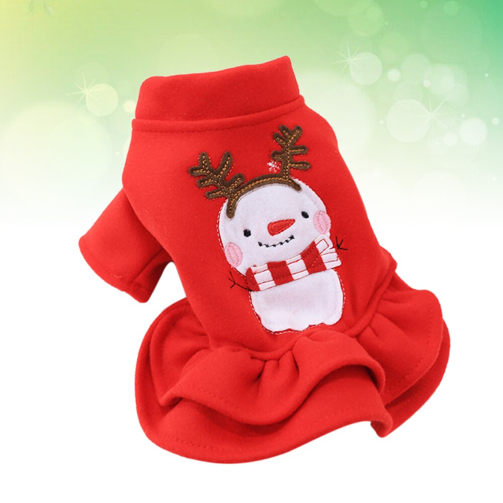 1pc kæledyrs nederdel snemand jul smuk kæledyrsforsyning nederdel til hund