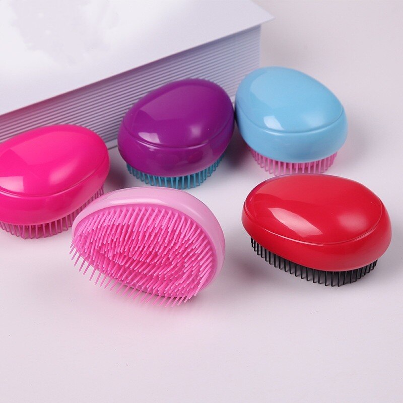 1Pc Mini Ei Haar Kam Borstel Ronde Vorm Zachte Haarborstel Detangling Hair Brush Hair Styling Kappers Kam Voor Reizen