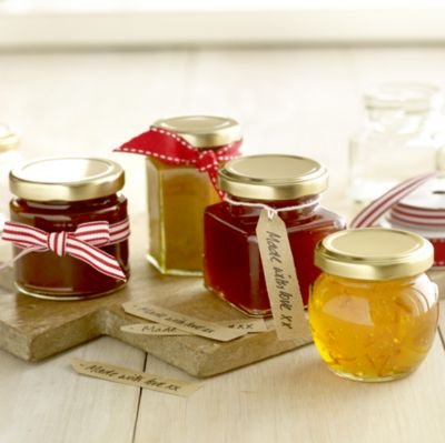 Bocaux à confiture en verre hexagonal | 4oz (110ml) bocaux à confiture avec couvercle en or, vrac 12 paquets, USD25.2