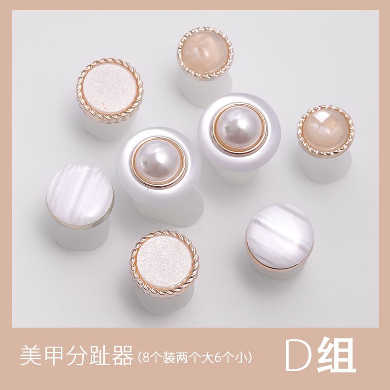 8 pçs arte do prego silicone toe separador flor coração pérola diamante silicone pé dedos separadores sílica gel dedo do pé espalhador: D