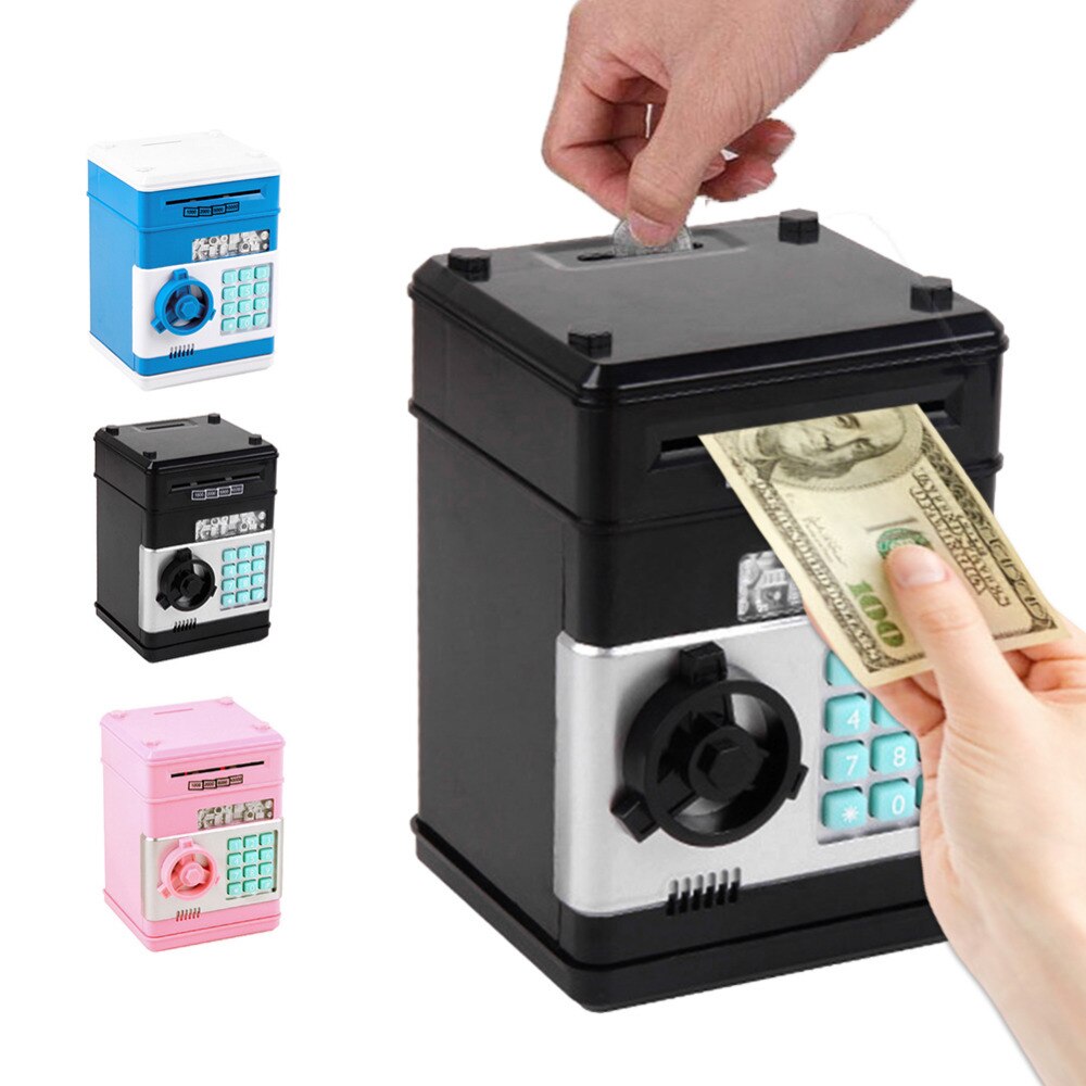 Électronique Tirelire Coffre-fort Tirelires Pour enfants Numérique Pièces Caisse D'économie Coffre-fort ATM Machine Enfant De Noël