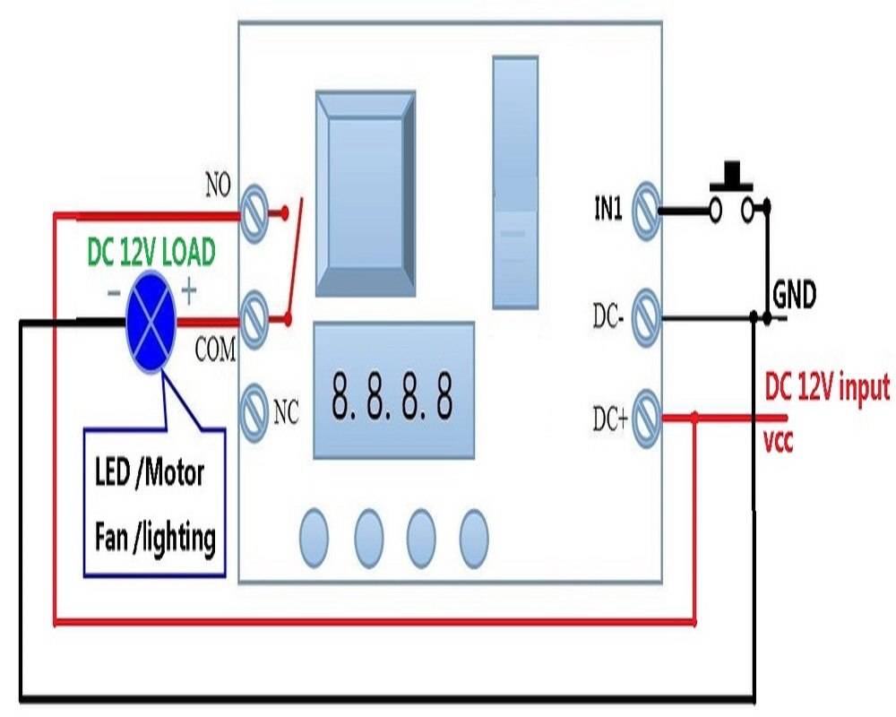 DC 5V 12V 24V Multifunktions Verzögerung Relais Zeit Schalter Drehen auf/aus PLC